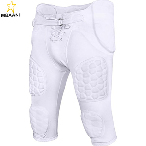 Pantalon de football pour jeunes avec protections intégrées, pantalon d'entraînement de football léger avec fermeture à lacets - Product Image 1