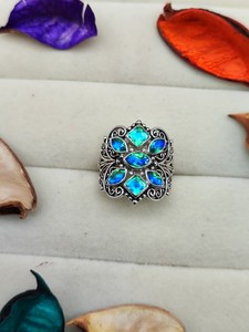 Anillo de Cuarzo Arcoíris Caribeño, Joyería de Piedras Preciosas Naturales, Anillo Colorido y Elegante, Hecho a Mano, Estilo Boho, Regalo para Mujer - Product Image 5