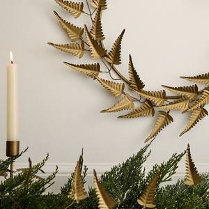 Guirlande murale moderne en fer doré en forme de feuille de fougère, art mural minimaliste en métal, guirlande botanique pour Noël et décoration intérieure nordique européenne - Product Image 6