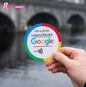 Autocollant PVC rond pour avis Google, carte autocollante avec code QR, étiquette de commentaires, découpe personnalisée, panneau d'avis pour entreprises - Product Image 2