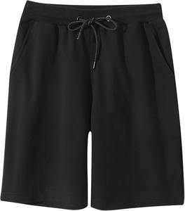 Shorts de sport pour hommes, taille mi-haute, en polyester/coton, imperméables, respirants, séchage rapide, coupe ample, longueur genou, pour le basketball et le jogging - Product Image 4