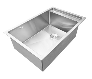 อ่างล้างจานสแตนเลสอ่างล้างจานทำจาก304ขนาดใหญ่ทำด้วยมือจากเวียดนามโดยไม่ต้องใช้ก๊อกน้ำ - Product Image 5