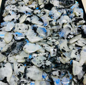 Pierre de lune naturelle tranche lâche pierre précieuse Cabochon poli mélange forme toutes tailles cristal Cabochon bijoux pendentif fabrication pierre précieuse - Product Image 3