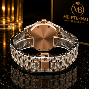 MB ETERNAL JEWELS Luxury <b>Diamond</b> <b>Watch</b> 42mm Octagon Case Stainless Steel Analog Quartz Men's Roman Numeral Sapphire Crystal - Product Image 3