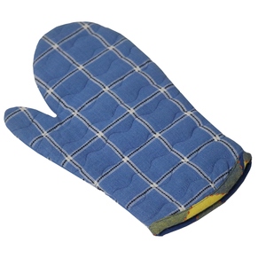 Proveedor de Guantes de Horno de Algodón Orgánico Profesional con un Atractivo Diseño a Cuadros Teñido con Hilo en India - Product Image 5