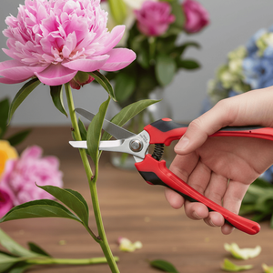 Tijeras de Podar para Uvas de Alta Resistencia, 7.5 Pulgadas, Acero Inoxidable 420 J2, Agarre Antideslizante, para Uso en Huertos - Product Image 1