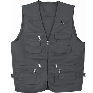 Chaleco Multibolsillos Ligero para Hombre, Estilo Casual, Utilitario, para Caza, Pesca, Trabajo, Safari, Viajes, Fotografía, Color Rojo - Product Image 3
