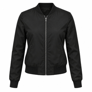 Nouvelle conception de vestes bomber de sport courtes, vestes bomber personnalisées OEM, veste bomber pour femmes de haute qualité, imperméable - Product Image 6