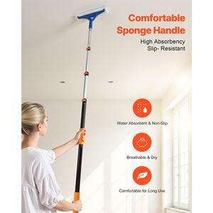 Asta Telescopica Estensibile 3.8-12 FT in Lega di Alluminio Robusta, Multiuso, con Blocco a Scatto, Asta per Pittura con Impugnatura a D - Product Image 5