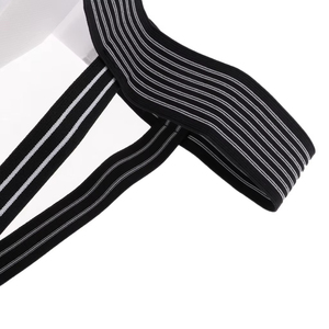 Protection de l'aine en cuir personnalisée avec logo pour MMA et boxe, équipement de protection durable de haute qualité, surpiqûres blanches - Product Image 2