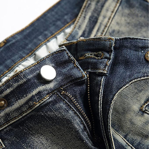 Shorts de Mezclilla con Lavado Ácido, Estilo Vintage, Corte Holgado, Algodón, Logotipo Personalizado OEM - Product Image 3