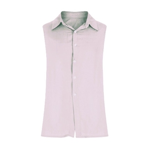 Chemise sans manches pour homme, de haute qualité, respirante, 100% coton, décontractée, vêtements d'été pour homme, chemise à col, débardeur personnalisé - Product Image 6
