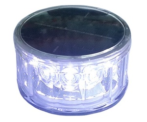 Feux de signalisation routière à LED solaires magnétiques ronds à 12 LED, en plastique, indice de protection IP68, pour utilisation sur autoroute - Product Image 1