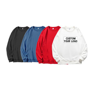 Sweat-shirt en molleton uni à manches longues pour hommes Hiver Confort ultime et chaud avec impression numérique Teint uni - Product Image 4