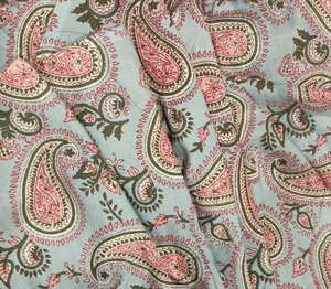 Tissu en coton imprimé à la main motif fleur de coquelicot, design indien, vendu au mètre pour la couture, la confection de vêtements, l'artisanat et la décoration intérieure - Product Image 3