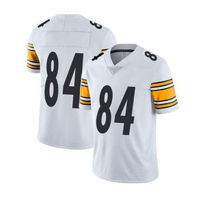 Maillot de football américain personnalisé, col en V, manches courtes, évacuation de l'humidité, 100% polyester, impression des numéros d'équipe, pour hommes adultes - Product Image 3