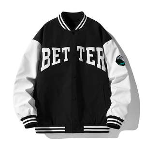 Blouson universitaire homme en cuir véritable style streetwear 2026 – Veste bomber de baseball Letterman personnalisée - Product Image 2