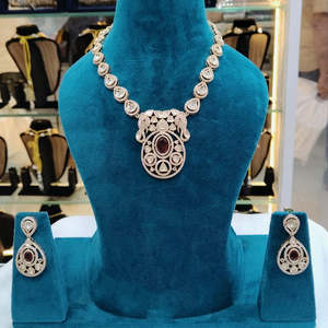 Conjunto de collar de piedras Kundan finas - Royal Polki 10575474MR - Product Image 1