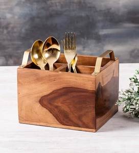 Modern dining accessories counter top storage rack kitchen space <b>organiser</b> flatware storage solution <b>cutlery</b> holder box kitchen - Product Image 5
