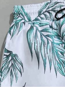 Pantalones cortos de verano para hombre, estilo chino, con estampado floral frontal, de punto, con cordón, de seda helada, a la moda, holgados e informales. - Product Image 6