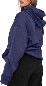 Sudadera con Capucha Tejida para Mujer, Cálida para Invierno, Textura Suave y Afelpada, Forma Flexible, Capucha Lisa, Estilo Casual, Cómoda, Ropa Urbana, Duradera - Product Image 6