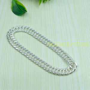 Pulsera de Plata de Ley 925 con Eslabones Cubanos para Hombre y Mujer, Cadena Gruesa Estilo Hip Hop, Cadena de Muñeca Plateada, Venta al por Mayor, Personalizada - Product Image 3