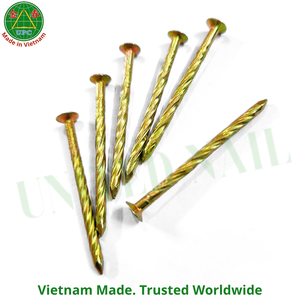 Clavos de Acero Amarillos de 2.06x35mm para Construcción con Cabeza de Tornillo, Provenientes de Vietnam |   Clavos sueltos con revestimiento amarillo - Product Image 2