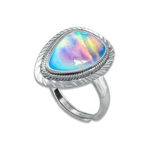 แหวนโอปอลออโรร่าสุดฮิตปี 2026 ทำมือจากเงินแท้ 925 ประดับแบบ Bezel Setting ขายส่งเครื่องประดับสำหรับสาวๆ สำหรับงานแต่งงาน - Product Image 4