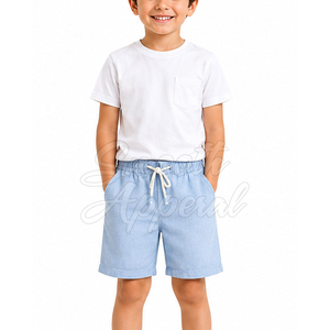Shorts pour garçons de haute qualité avec cordon de serrage, 100% coton, légers et respirants pour les activités quotidiennes, le sport et les sorties décontractées - Product Image 3