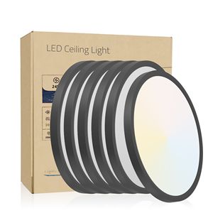 Paquete de 6 Lámparas LED de Techo Empotradas Atenuables de 12 Pulgadas, 2700K 6500K Ajustables, 24W 2880LM, Modernas, Ultrafinas y Planas - Product Image 6