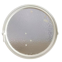 Ventana Circular de Aluminio con Perfil Curvo Liso y Vidrio Transparente con Malla de Acero Inoxidable para Uso Exterior Contemporáneo