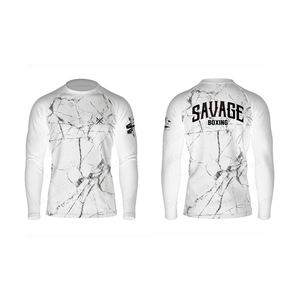 <b>Savage</b> <b>Men's</b> Full Sleeve Rash Guard Set Compression Wear Breathable Anti-UV Digital Print Quick Dry Spandex Polyester Sports Kit - Product Image 2