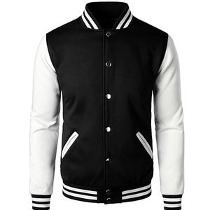 Blousons universitaires personnalisés en patchwork coloré avec boutons en chenille, réversibles, séchage rapide, pour étudiants - Product Image 1