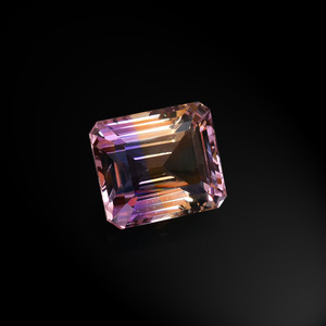 Ametrine AAA+ 14,20x16,30 mm, octogonale facettée, ametrine naturelle rare bicolore, pierre semi-précieuse, taille Ascher, pour bijoux - Product Image 5