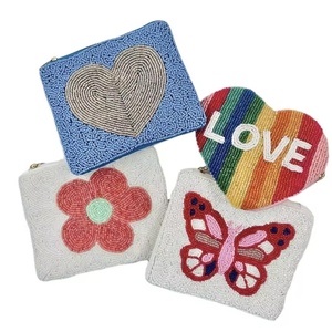 Preppy Coin Purse Beaded <b>Bag</b> Custom <b>Change</b> Purse Beaded Wallet Pouch Unique Birthday Gifts - Product Image 2