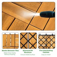 HPW-04 moderne extérieur carré balcon carrelage bois Texture conception anti-dérapant isolation thermique beaucoup de couleurs fonction antibactérienne