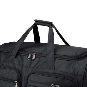 Waterproof Nylon Light Weight <b>Trolley</b> Travel Duffel Bag Wheels Zipper Closure Large Capacity Rolling Luggage for Outdoor Storage - Product Image 3