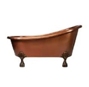 Baignoire autoportante ovale en cuivre à pieds de griffe, finition nickelée antique, luxe, pour salle de bain intérieure, maison et hôtel - Product Image 4