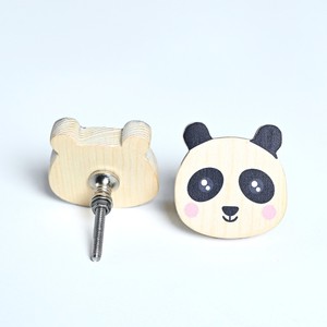 Handmade Pine Wood Cabinet Panda Natural Wood Kids Drawer <b>Knobs</b> <b>Dresser</b> Door Handles Cupboard Pulls Kitchen Cabinet <b>Knobs</b> - Product Image 4
