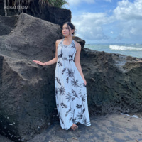 Soldes d'Été Chauds Tenue de Couple en Rayonne de Haute Qualité – Robe Inspirée d'Hawaï pour Femme et Chemise pour Homme Vêtements des Îles d'Asie et du Pacifique