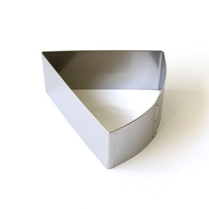 Round Triangle Mousse Ring Stainless Steel Wedge Shape <b>Cake</b> Mold Height 5cm Individual <b>Slice</b> Korea Made HESSED CUISINE Oven Safe - Product Image 1