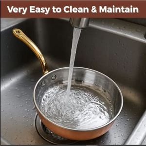 Copper Hammered Sauce <b>Fry</b> <b>Pan</b> with Brass Handle Metal Serveware Tableware Hotel Restaurant Copper Hammered Sauce <b>Fry</b> <b>Pan</b> with - Product Image 4