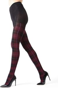 Plaid Tartan Sweater Tights, <b>Warm</b> Opaque Winter Tights - Product Image 1