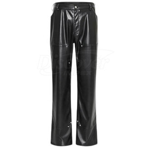 Pantalon en cuir grande taille pour femme, prix de gros, pantalon en cuir pour homme, usage extérieur hiver, en vente - Product Image 6