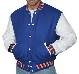 Chaqueta de Lana de Alta Calidad, Nuevo Estilo, Diseño Personalizado, Precio Bajo, con Mangas de Cuero Vacuno - Product Image 6