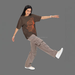 Camiseta de Algodón Grueso Nardon Apparel para Mujer, 100% Algodón de Calidad, Impresión Personalizada, Camisetas Extra Grandes para Mujer - Product Image 4