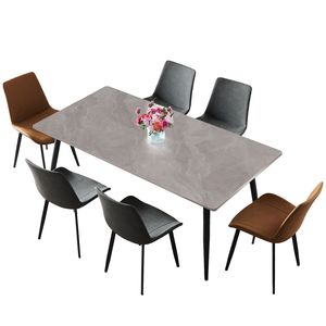 Tavolo da Pranzo in Pietra Sinterizzata/Marmo/Porcellana Grigio da 63 Pollici per Cucina e Soggiorno, Esclusivo per Uso Domestico - Product Image 2