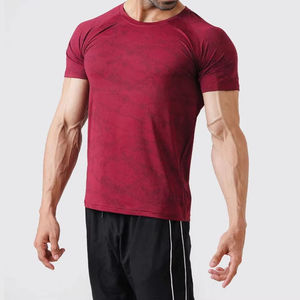 T-shirt de sport tricoté pour homme - Respirant, coupe ajustée, design personnalisé, prix d'usine en gros - Product Image 4