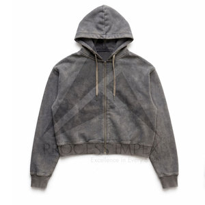 เสื้อฮู้ดซิปผู้ชายไซส์ใหญ่พิเศษสำหรับฤดูหนาว พิมพ์ลายดิจิทัล ทรงบ็อกซี่ ไหล่ตก ผ้าหนา คุณภาพพรีเมียม กระบวนการผลิต Impex - Product Image 1