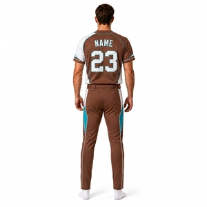 Men Baseball Uniform Set Custom Team Jersey Pants Sublimation Full Button <b>Athletic</b> Sports Apparel OEM Private Label Supplier - Product Image 2